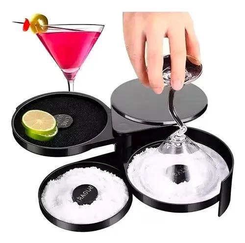ESCARCHADOR PARA COPAS DE COCTEL Y MICHELADAS DE PLASTICO CON 3 COMPARTIMENTOS - 1