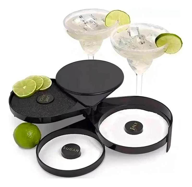ESCARCHADOR PARA COPAS DE COCTEL Y MICHELADAS DE PLASTICO CON 3 COMPARTIMENTOS - 4
