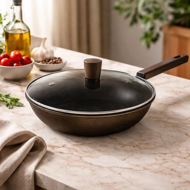 SARTE N ANTIADHERENTE CON TAPA PARA COCINA EFICIENTE Y DURADERA - 2