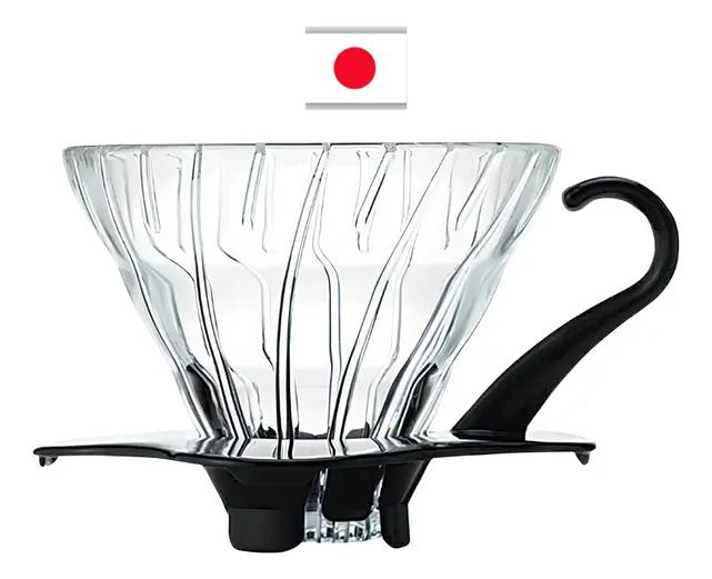 TAMIZ NEGRO PARA CAFE  HARIO V60 01 CON DISEÑO ERGONOMICO - 1