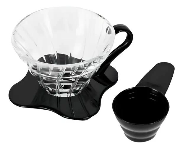 TAMIZ NEGRO PARA CAFE  HARIO V60 01 CON DISEÑO ERGONOMICO - 2
