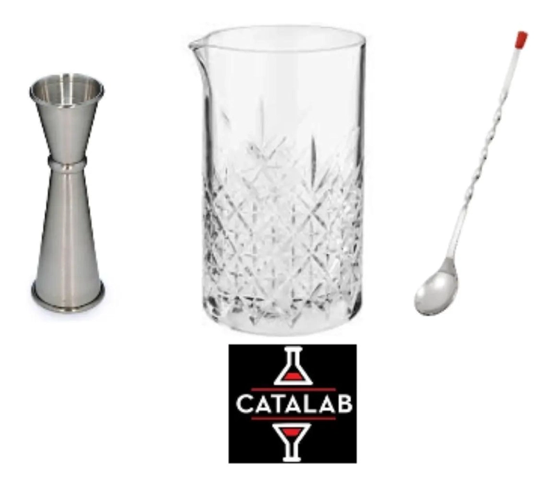 SET DE COCTELERIA CON VASO MEZCLADOR, CUCHARA Y MEDIDOR - 2
