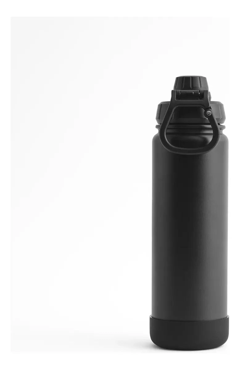 BOTELLA TERMO PARA BEBIDAS DE 710 ML COLOR NEGRO CON DISEÑO ACTIVO - 1