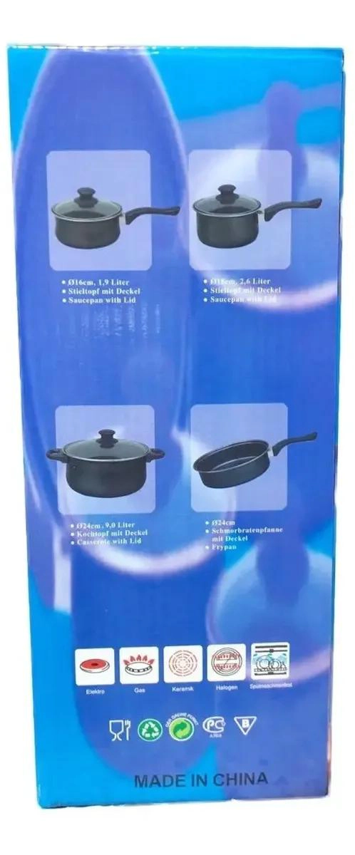 SET DE 7 PIEZAS DE OLLAS CON RECUBRIMIENTO ANTIADHERENTE PARA COCINA - 3