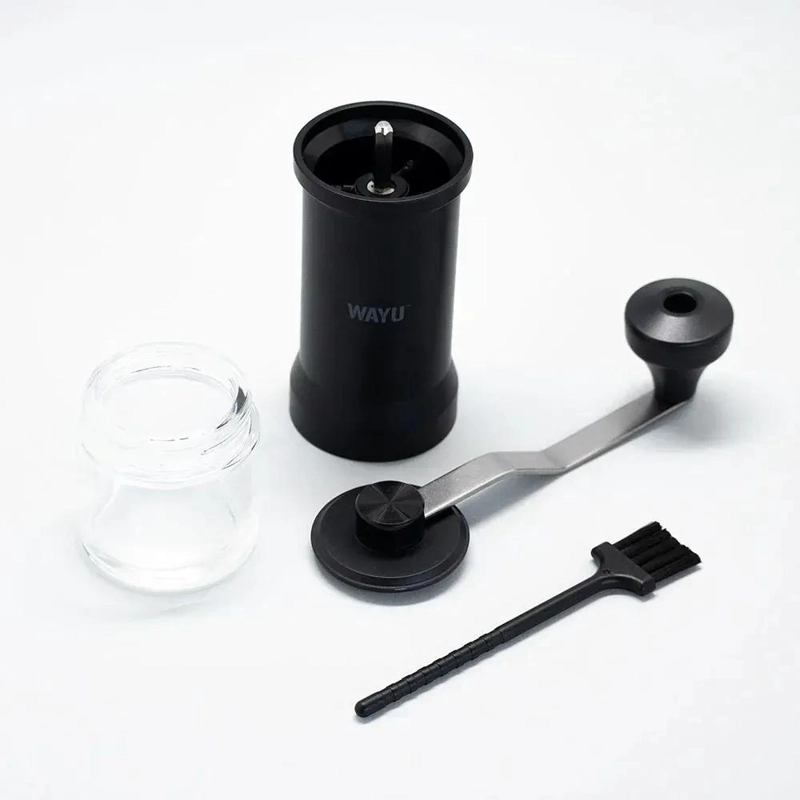MOLINILLO MANUAL PARA CAFE  CON DISEÑO ERGONOMICO Y ACABADO NEGRO - 2