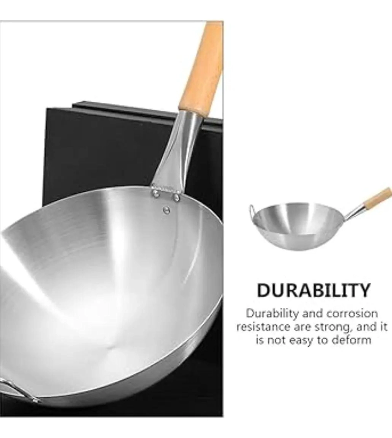 SARTE N WOK ANTIADHERENTE DE ACERO INOXIDABLE DE 36 CM PARA COCINA - 5