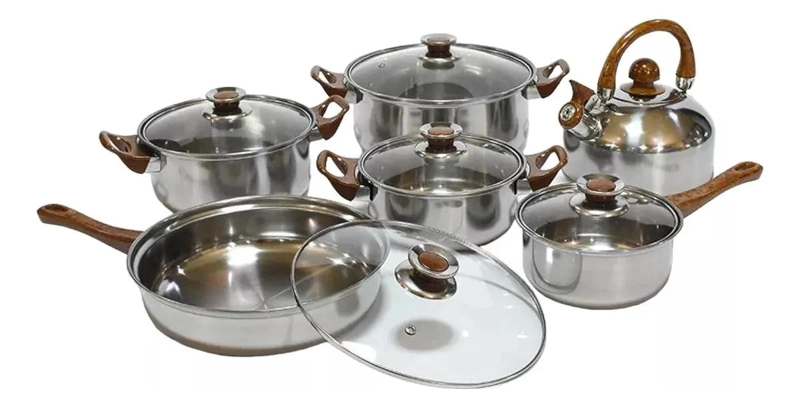 SET DE UTENSILIOS DE COCINA CON OLLAS Y SARTENES DE 12 PIEZAS - 3