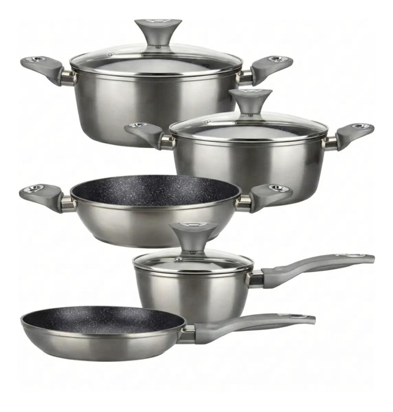 JUEGO DE OLLAS DE COCINA 8 PIEZAS CON RECUBRIMIENTO ANTIADHERENTE - 2