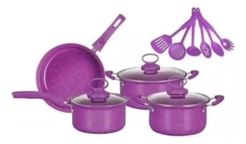 SET DE OLLAS Y SARTENES ANTIADHERENTES PARA COCINA 14 PIEZAS - 2