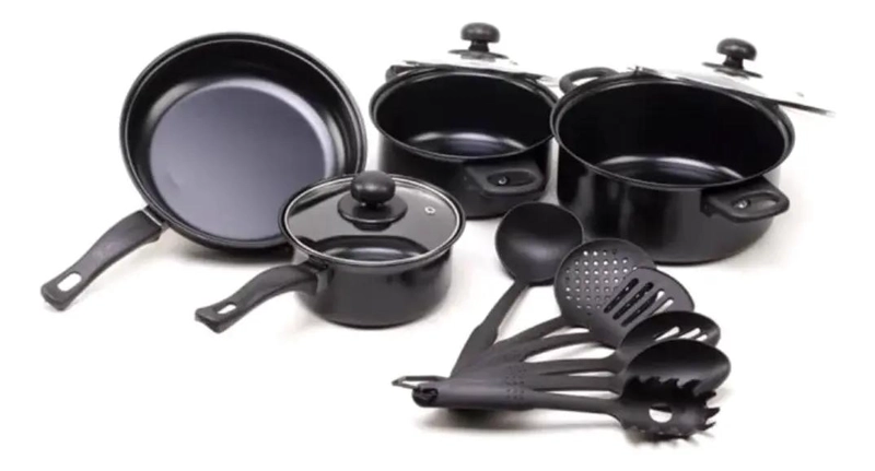 SET COMPLETO DE OLLAS CON UTENSILIOS DE COCINA 13 PIEZAS - 2