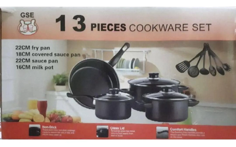 SET COMPLETO DE OLLAS CON UTENSILIOS DE COCINA 13 PIEZAS - 4
