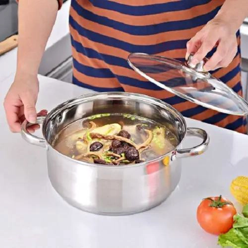 SET DE OLLAS DE ACERO INOXIDABLE 10 PIEZAS CON CAPACIDAD TOTAL DE 20.5 LITROS - 2