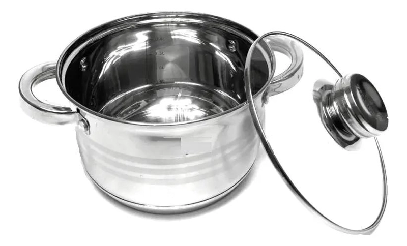 SET DE OLLAS DE ACERO INOXIDABLE 10 PIEZAS CON CAPACIDAD TOTAL DE 20.5 LITROS - 5