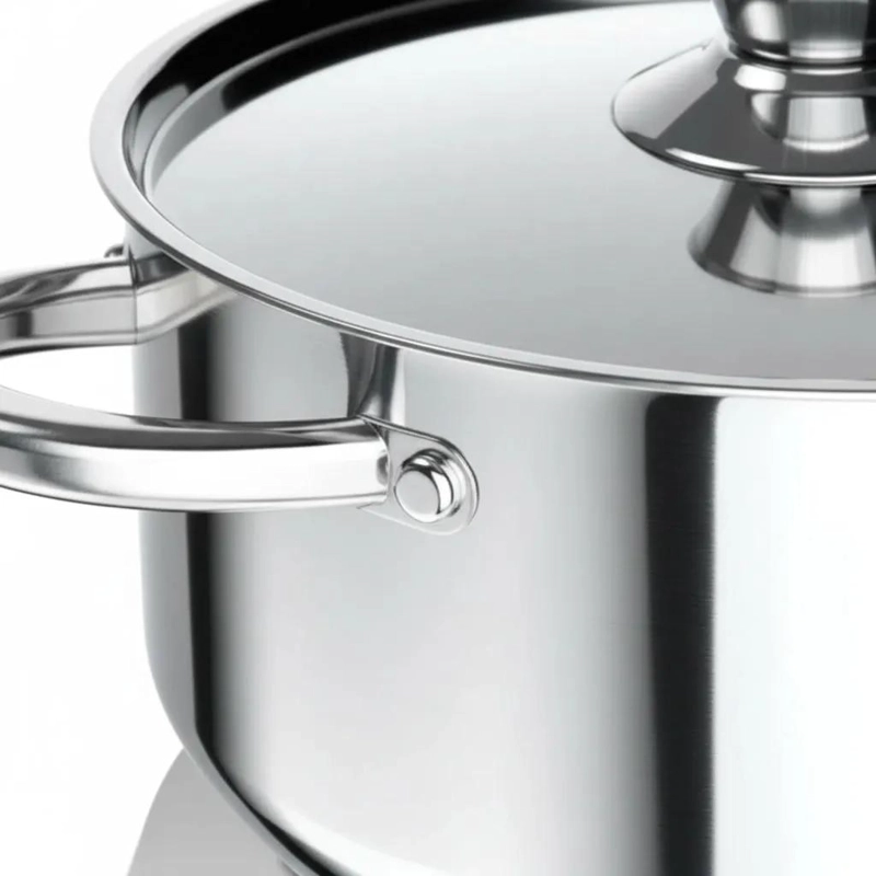 OLLA CACEROLA DE ACERO INOXIDABLE DE 20 CM CON CAPACIDAD DE 3,3 LITROS - 4