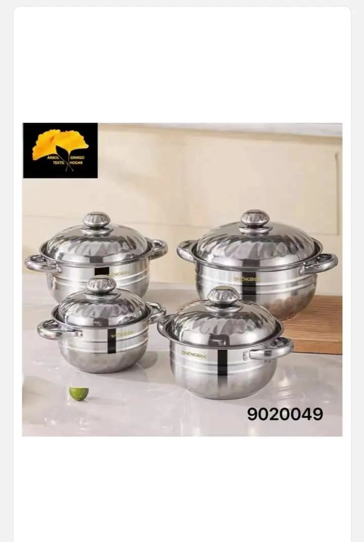 JUEGO DE OLLAS DE ACERO INOXIDABLE CON 8 PIEZAS PARA COCINA - 4