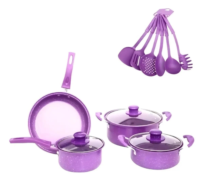 SET COMPLETO DE OLLAS Y SARTENES ANTIADHERENTES PARA COCINA DE 13 PIEZAS - 5