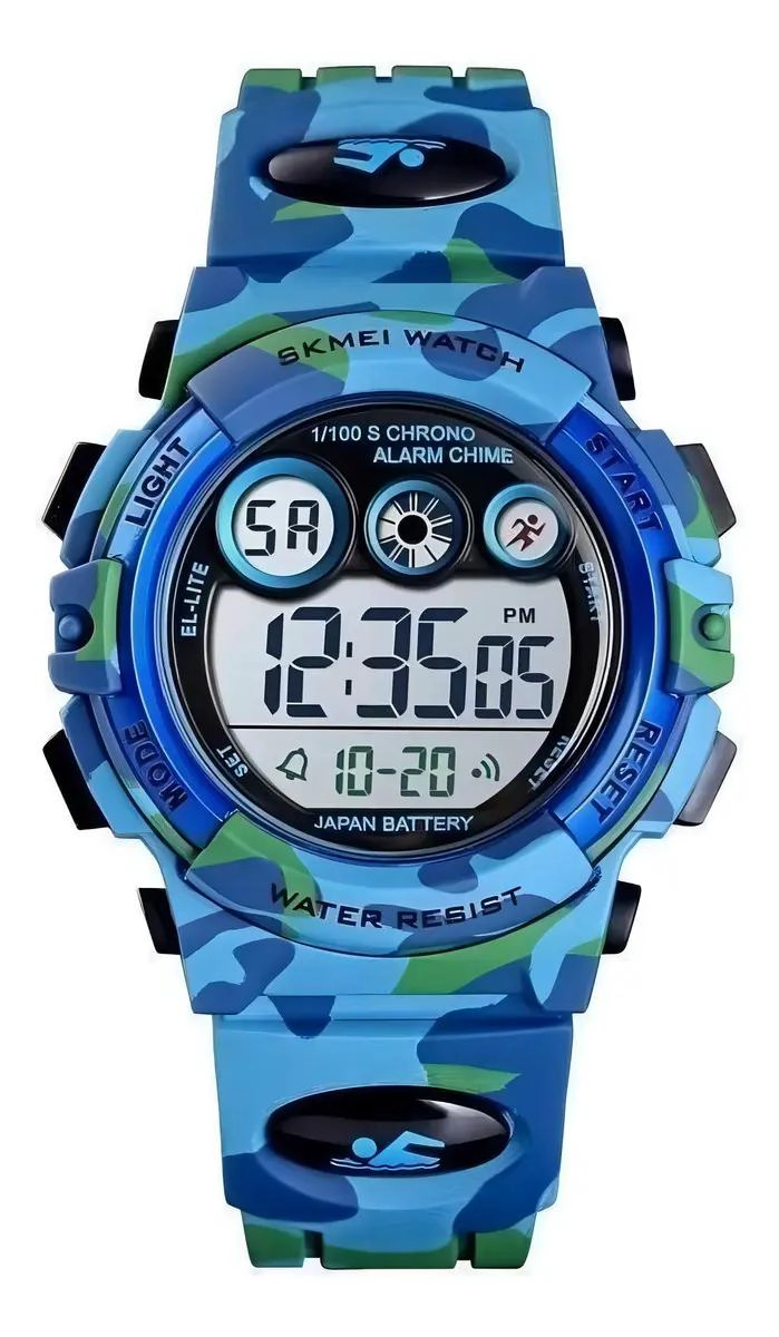 RELOJ DIGITAL CON CORREA DE POLIURETANO Y FUNCIONES MULTIPLES - 1