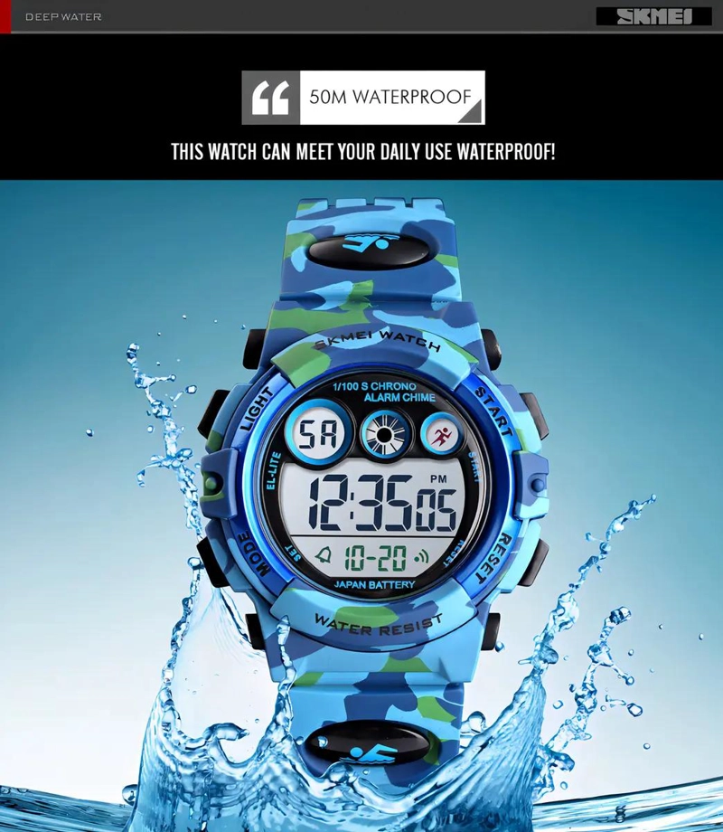 RELOJ DIGITAL CON CORREA DE POLIURETANO Y FUNCIONES MULTIPLES - 3