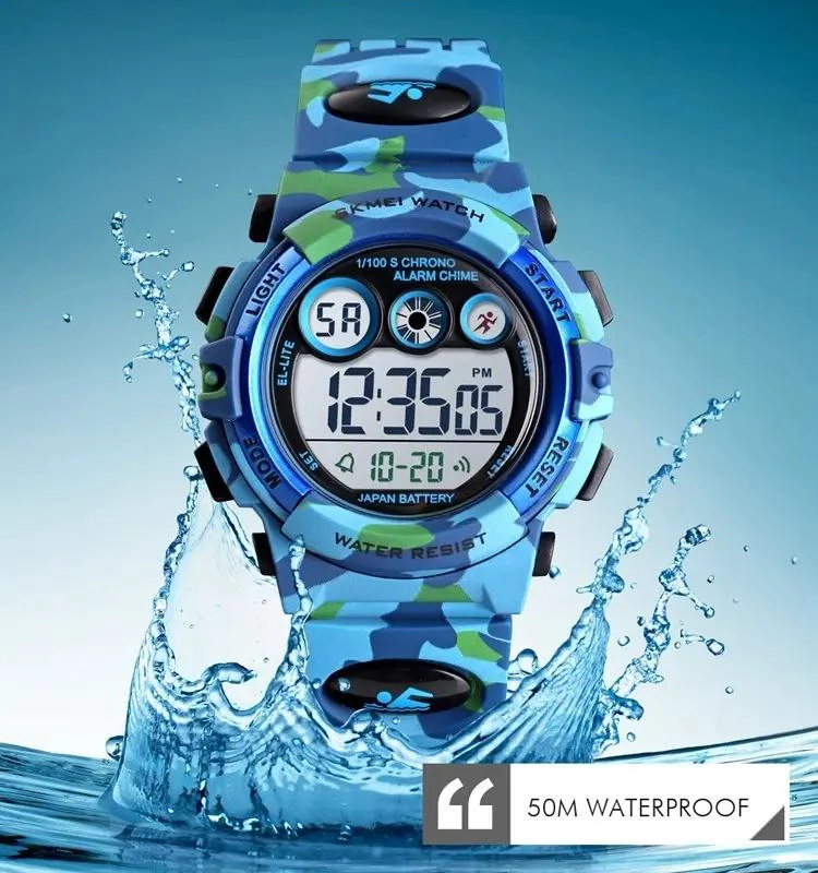 RELOJ DIGITAL CON CORREA DE POLIURETANO Y FUNCIONES MULTIPLES - 5