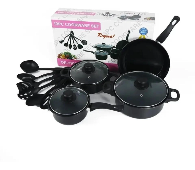 JUEGO DE OLLAS Y UTENSILIOS DE COCINA CON RECUBRIMIENTO ANTIADHERENTE - 1