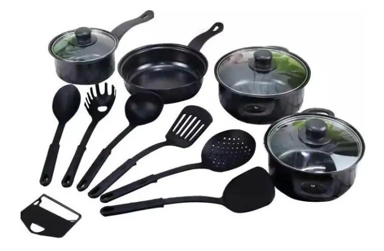 JUEGO DE OLLAS Y UTENSILIOS DE COCINA CON RECUBRIMIENTO ANTIADHERENTE - 3