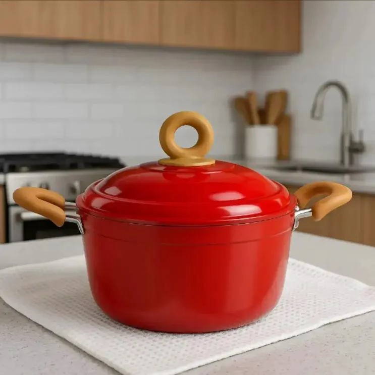 JUEGO DE BATERIA DE COCINA 5 PIEZAS CON SARTE N Y WOK DE ROCA VOLCANICA - 3