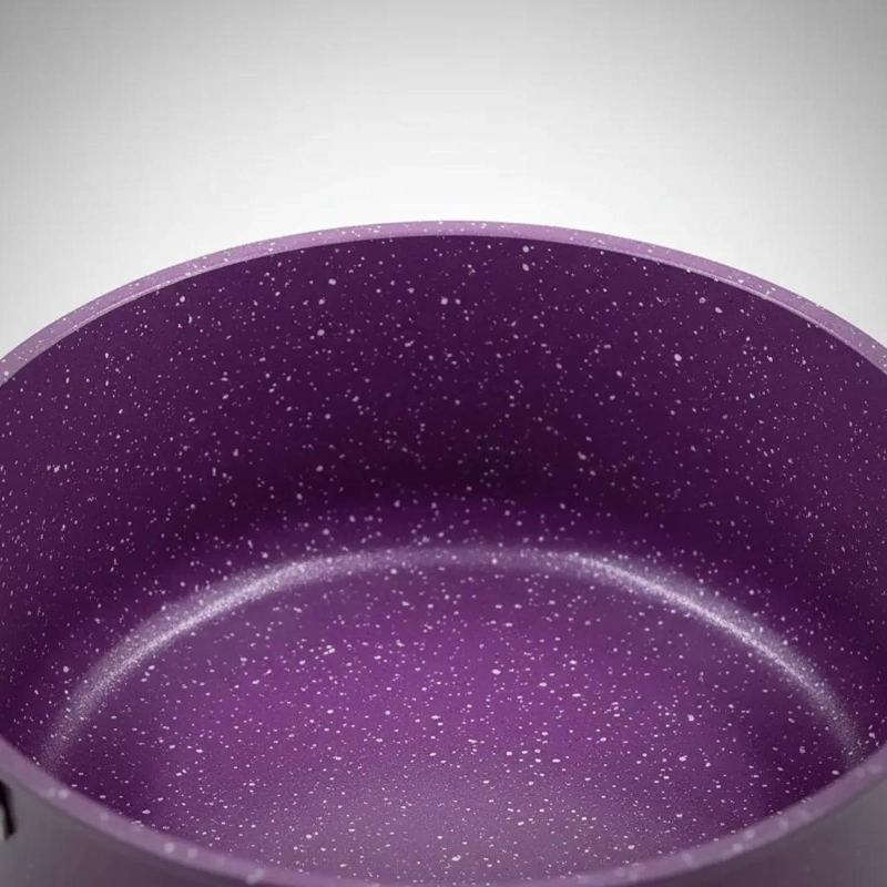SET DE UTENSILIOS DE COCINA CON OLLA ANTIADHERENTE DE 14 PIEZAS COLOR MORADO - 3