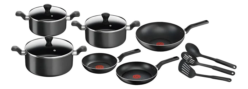 SET DE 12 PIEZAS DE UTENSILIOS DE COCINA EN COLOR NEGRO - 1