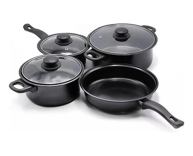 SET DE 7 PIEZAS DE OLLAS PARA COCINA CON DISEÑO FUNCIONAL - 1