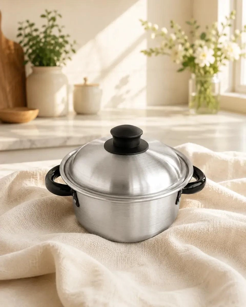 OLLA DE ALUMINIO CON CAPACIDAD DE 3 LITROS PARA COCINA - 3