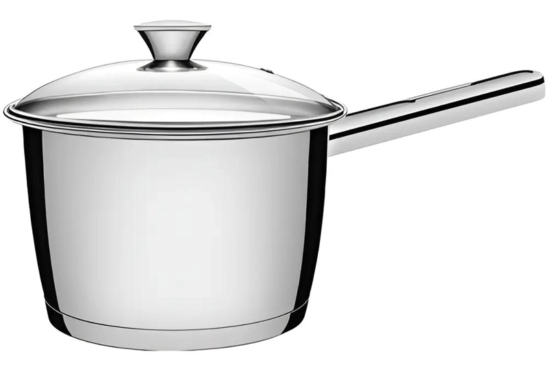 OLLA DE ACERO INOXIDABLE CON MANGO ERGONOMICO DE 16 CM Y CAPACIDAD DE 2,1 LITROS - 1