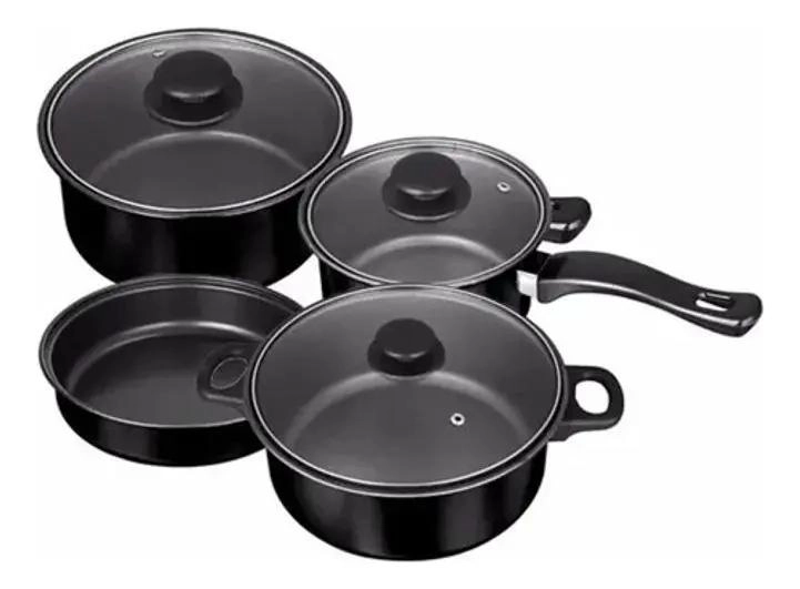 JUEGO DE OLLAS ANTIADHERENTE CON 7 PIEZAS PARA COCINA - 2