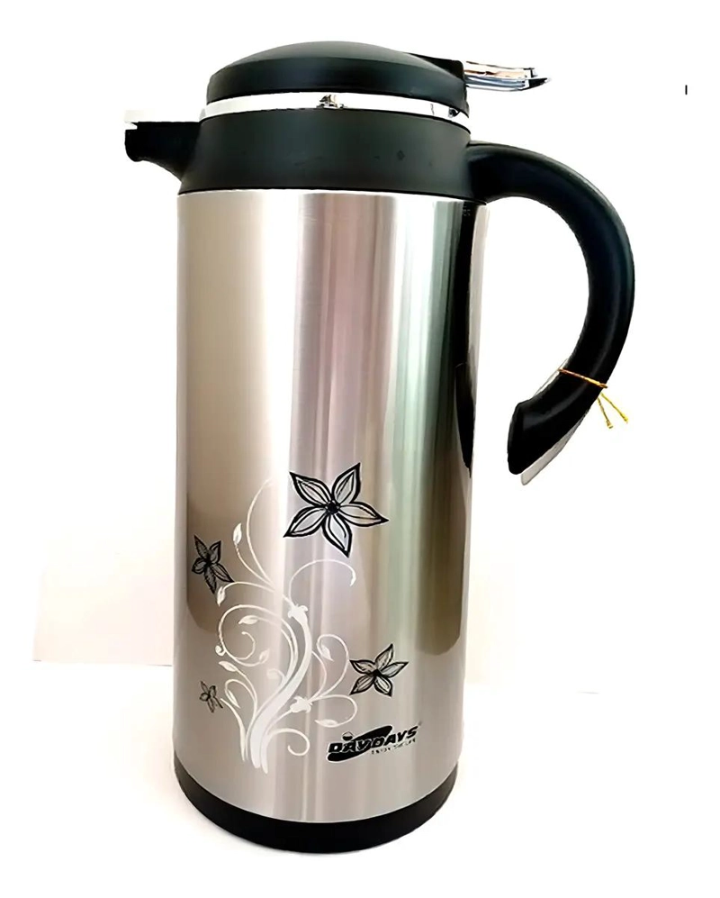 TERMO DE ACERO INOXIDABLE PARA CAFETERA CON DISEÑO DE JARRA COLOR METALICO - 1