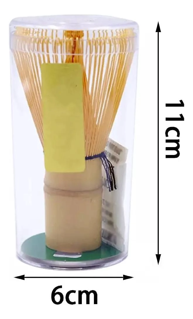 BATIDOR DE BAMBU PARA PREPARAR TE  MATCHA CON DISEÑO TRADICIONAL - 2