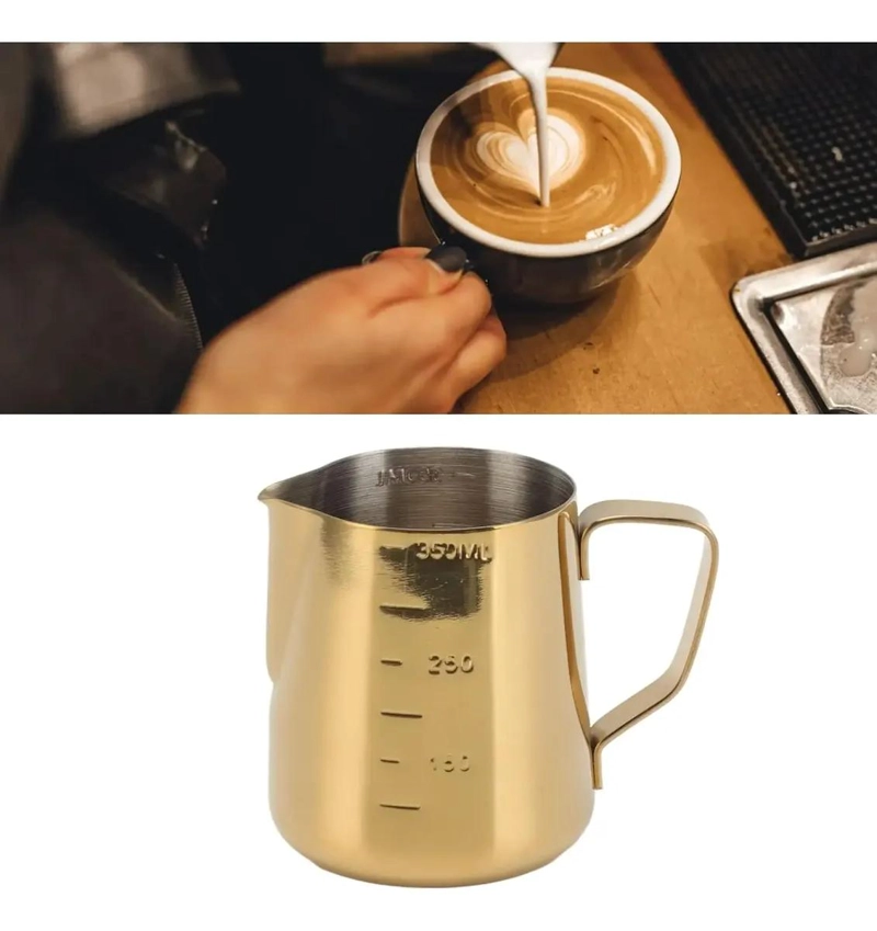 JARRO MEDIDOR PARA ESPUMA DE LECHE EN ACERO INOXIDABLE DE 350 ML - 1