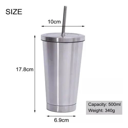 VASO DE VIAJE DE ACERO INOXIDABLE CON AISLAMIENTO TE RMICO DE 500 ML - 2