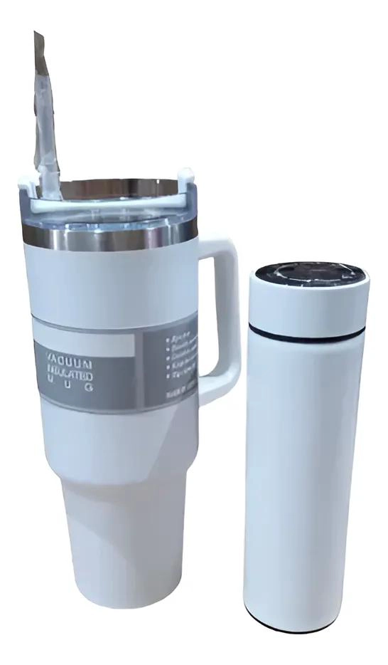 SET VASO TE RMICO Y BOTELLA ACERO INOXIDABLE PARA FRIO Y CALOR - 2