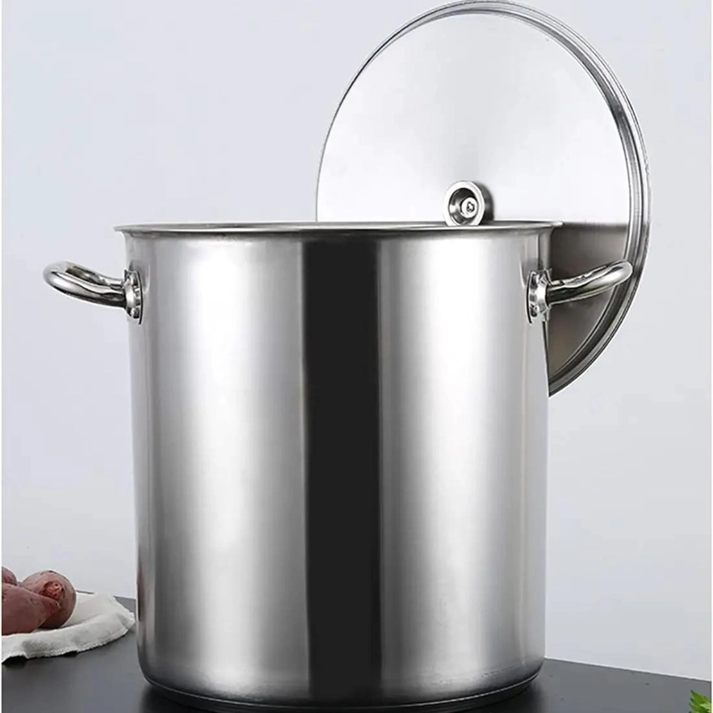 OLLA DE ACERO INOXIDABLE CON FONDO GRUESO DE 70 LITROS Y 2 MM DE ESPESOR - 3