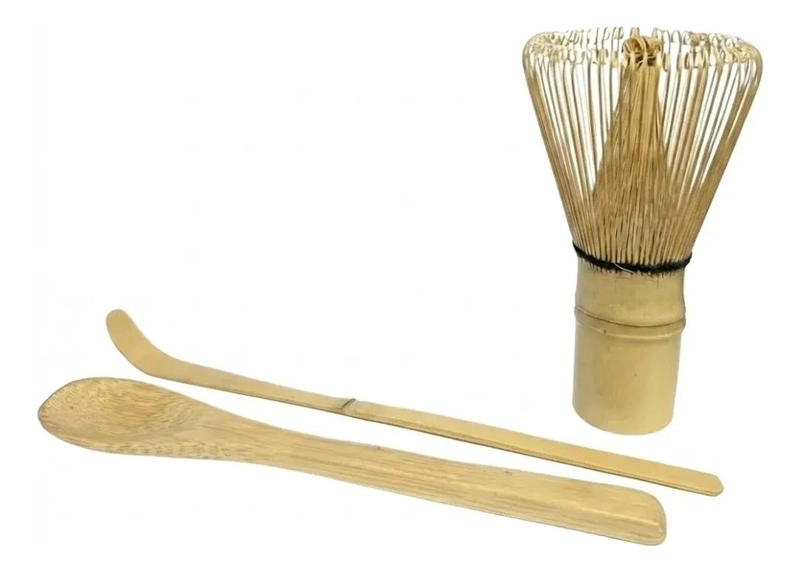 SET DE BATIDOR PARA TE  MATCHA DE BAMBU CON TRES PIEZAS - 2