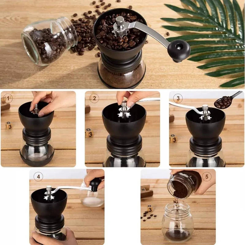 MOLINILLO MANUAL PARA CAFE  CON FUNCION 2 EN 1 PARA GRANOS - 2