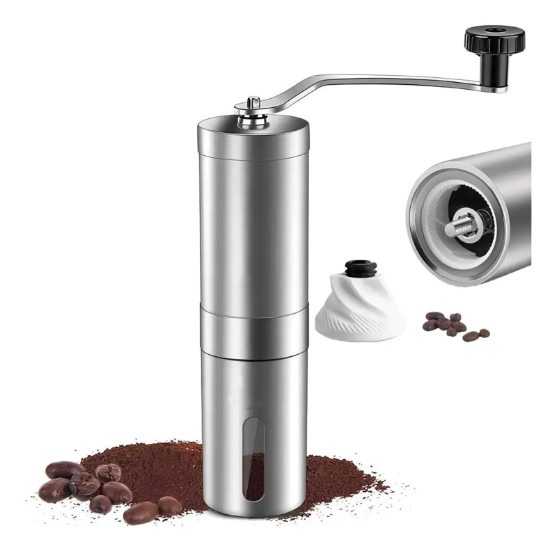 MOLINILLO MANUAL PARA CAFE  CON AJUSTE DE MOLIENDA EN ACERO INOXIDABLE - 2