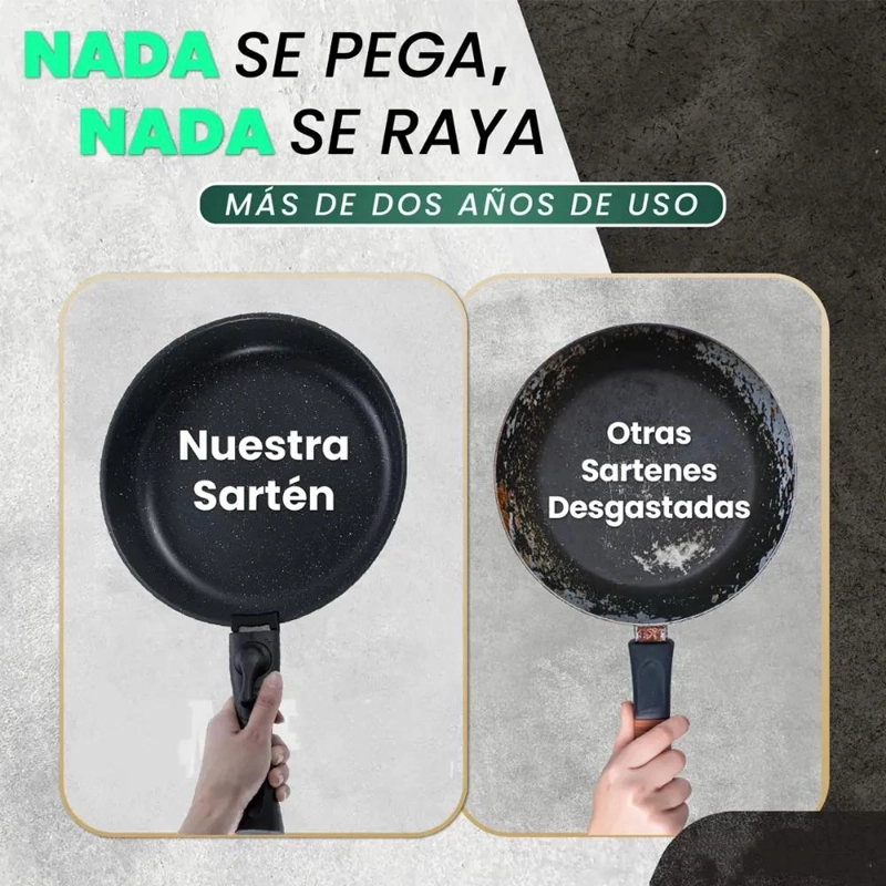 JUEGO COMPLETO DE OLLAS Y SARTENES CON ASAS DESMONTABLES 15 PIEZAS - 4