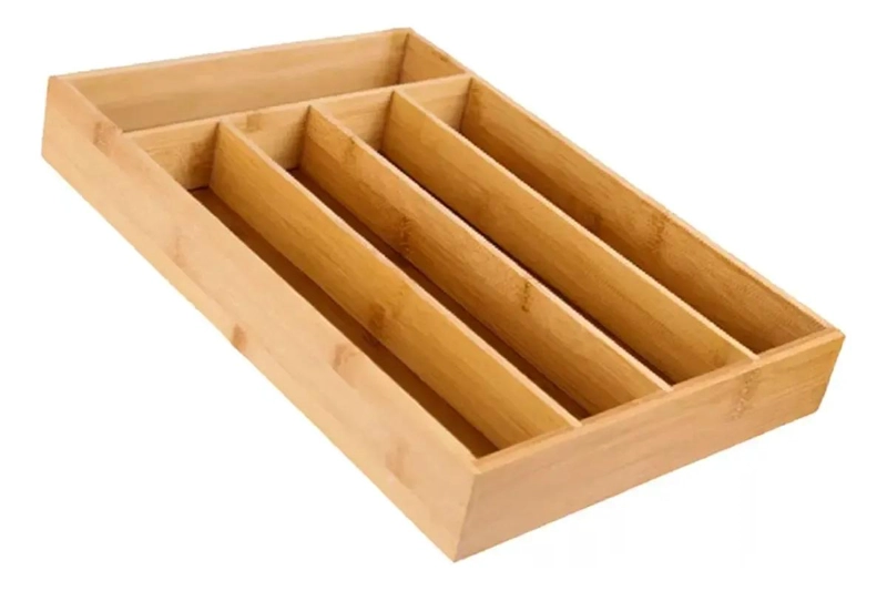 ORGANIZADOR DE CUBIERTOS DE BAMBU PARA SERVICIO EN BANDEJA - 1