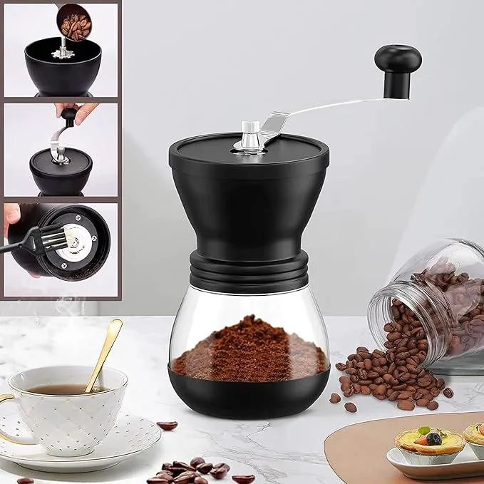 MOLINILLO MANUAL PARA CAFE  Y SEMILLAS CON AJUSTE DE MOLIENDA - 5
