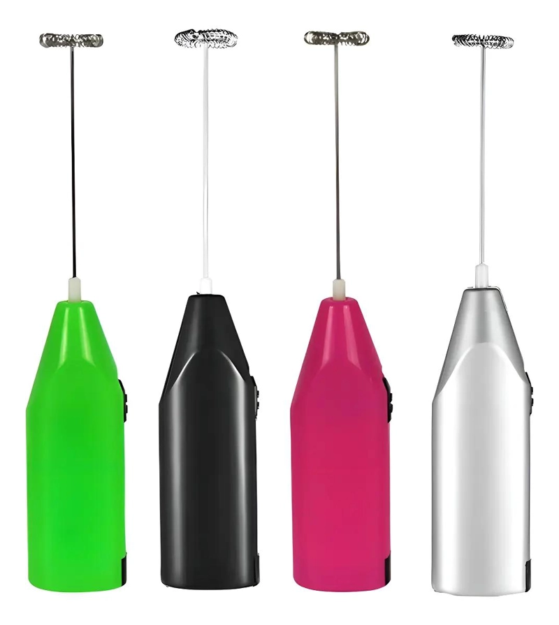 SET DE 4 BATIDORES ELE CTRICOS PORTATILES VERDES PARA CAFE  Y ESPUMA - 1