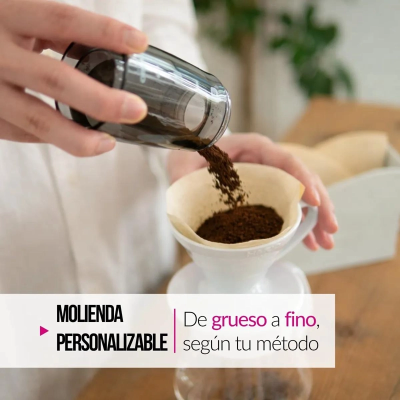 MOLINILLO MANUAL PARA CAFE  CON MUELAS CERAMICAS AJUSTABLES - 2