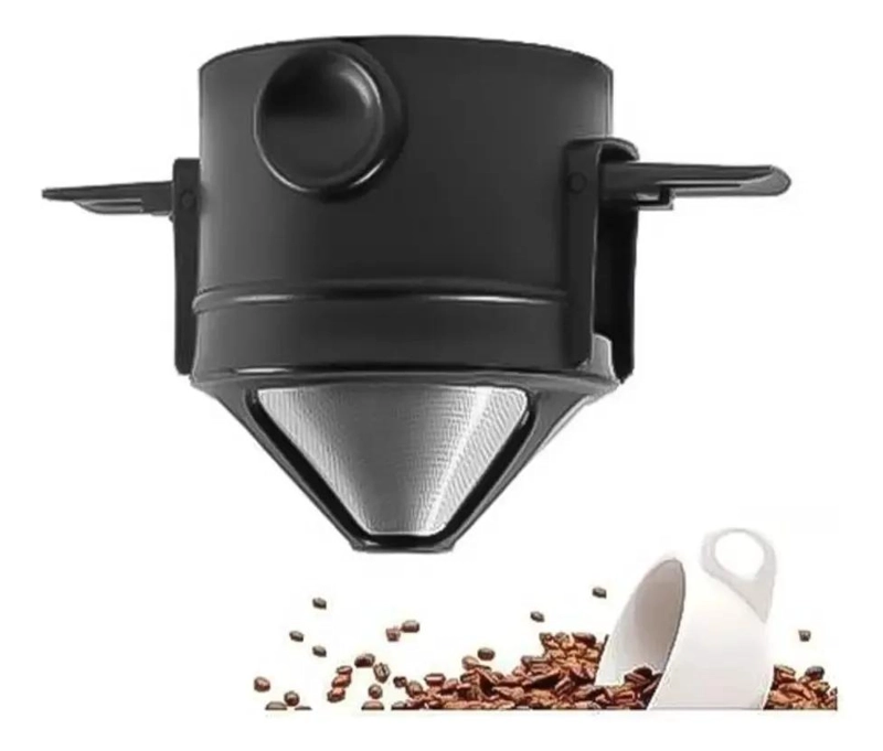 FILTRO COLADOR PORTATIL REUTILIZABLE PLEGABLE PARA CAFE - 1