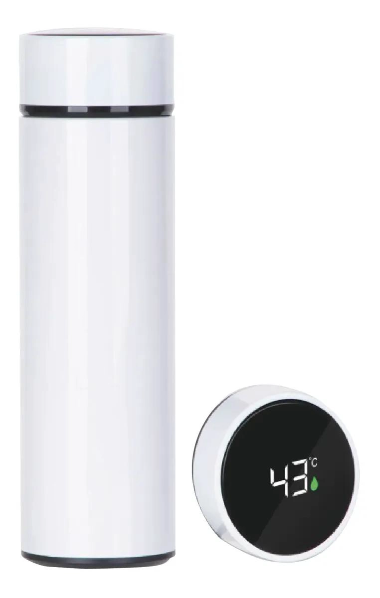 TERMO CON INDICADOR DE TEMPERATURA 450 ML PARA BEBIDAS CALIENTES Y FRIAS - 1