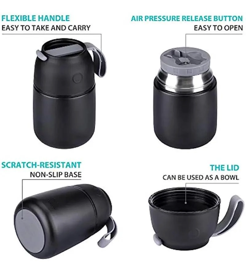 TARRO TERMO PARA MANTENER ALIMENTOS FRIOS Y CALIENTES POR HORAS - 2