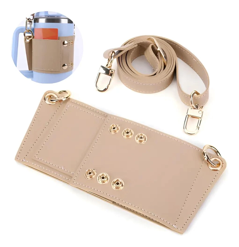 BOLSO PORTA VASOS CON FUNDA AJUSTABLE PARA TERMO Y BOTELLA - 2
